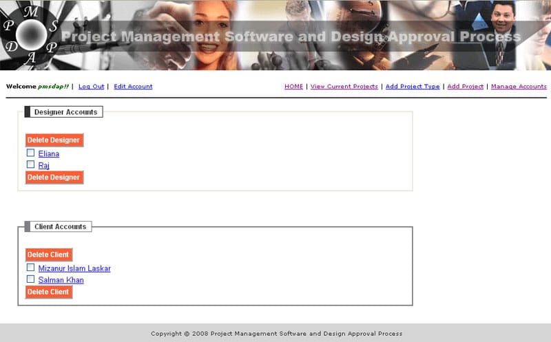 PMSDAP - User Management