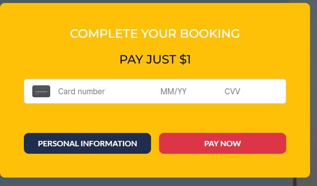 TAXI Booking Service - Stripe Payment With Credit Card